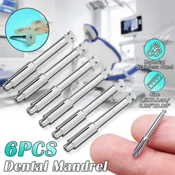 Mandril Dental para máquina pulidora, herramienta rotativa de pulido de disco de laboratorio Dental, Material de juego de mango, 6 piezas