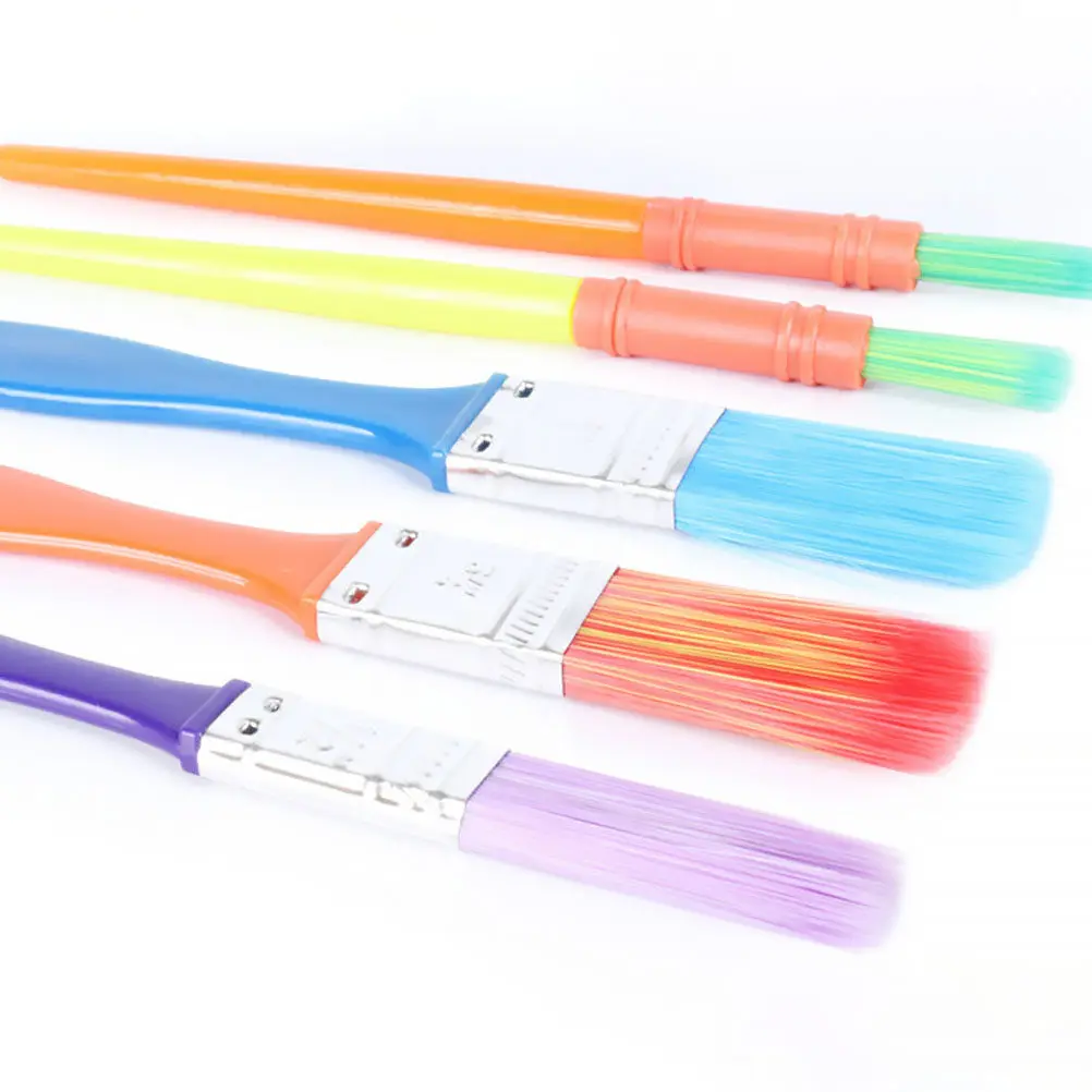 15pcs Sponge Paint Brushes Plastic Handle Metal Tube For Watercolor Oil Painting Art Drawing Painting Set Art Brush Kit