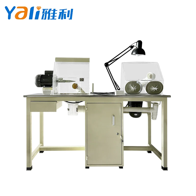 Customized One Side Double Position Buff Polishing Filing Split Lapping Machine with Motor Gear 1500W Energy Saving for Jewelry