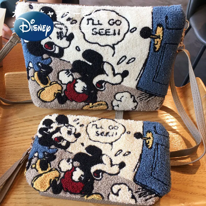 Disney Mickey New Women's Wallet Luxury Brand Women's Handbag Cartoon Fashion Portable Large Capacity Cosmetic Bag Storage Bag