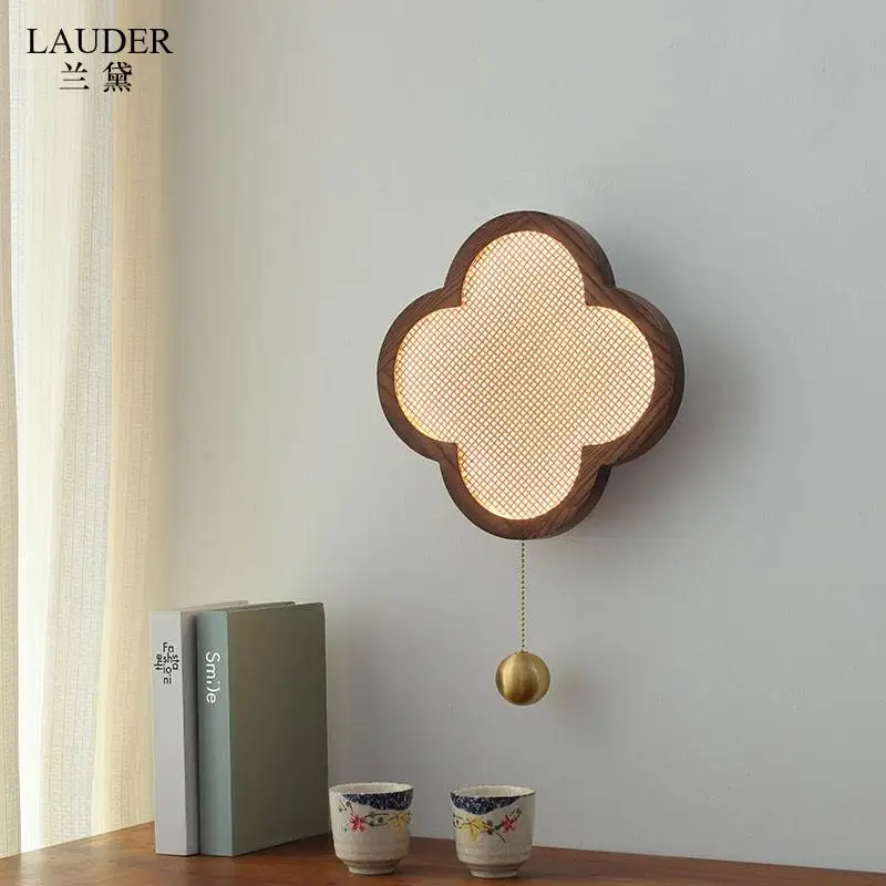 Four-leaf clover art medieval literature and art living roombedroom bedside entrance beautiful study bed and breakfast wall lamp
