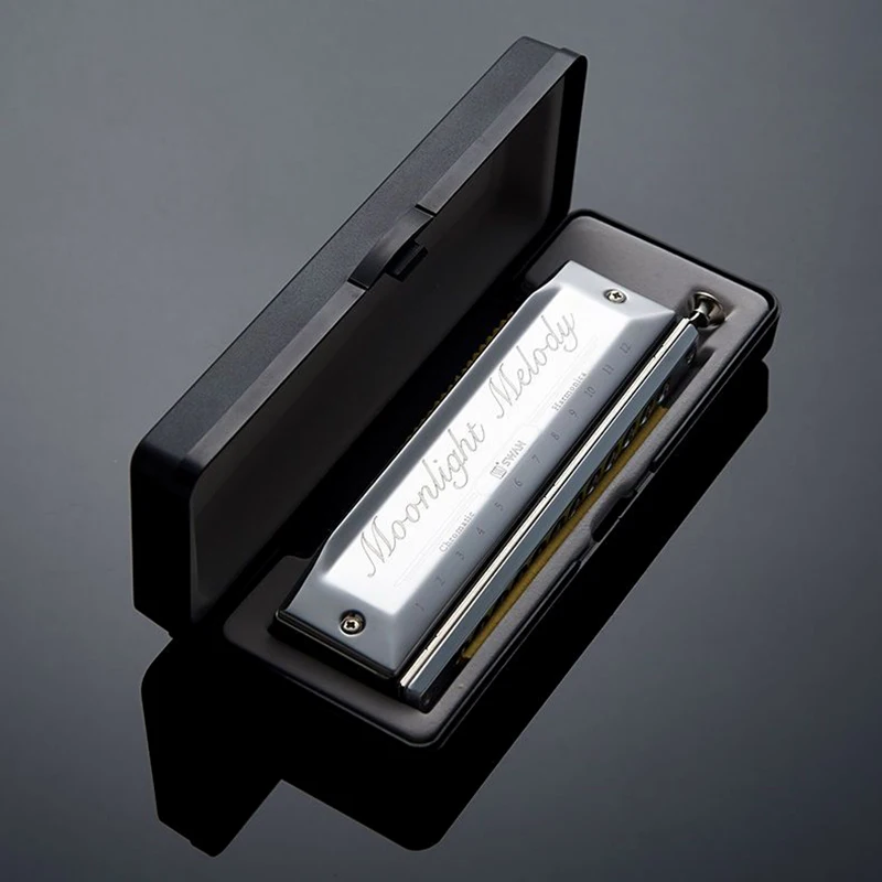 Swan C Key Chromatic Harmonica 10/12/14/16 Holes 40/48/56/60 Tone Professional Mouth Harmonica Playing Musical Instruments Gifts