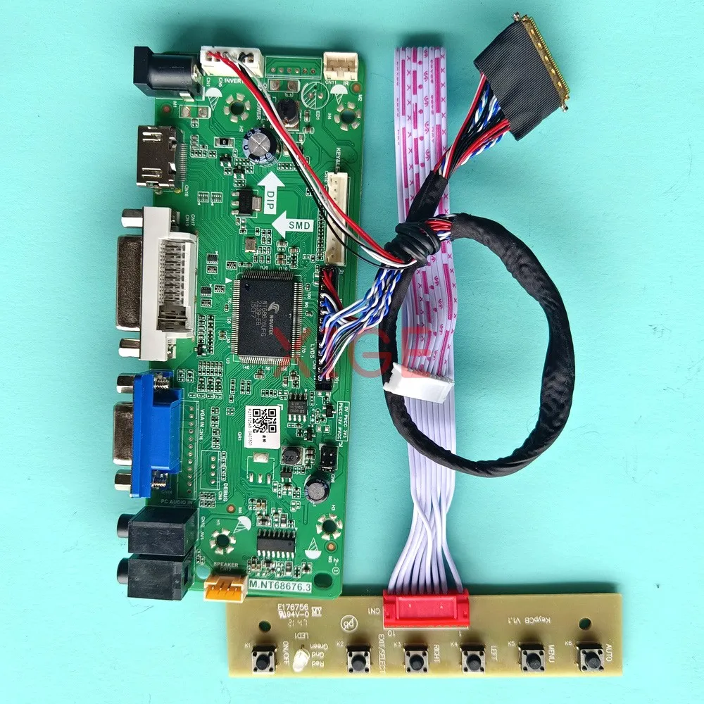 

Controller Driver Board For LP156WHA-SLA2 LP156WHU-TLAA HDMI-Compatible 15.6" LVDS 40 Pin 1366x768 DVI VGA Laptop Matrix DIY Kit