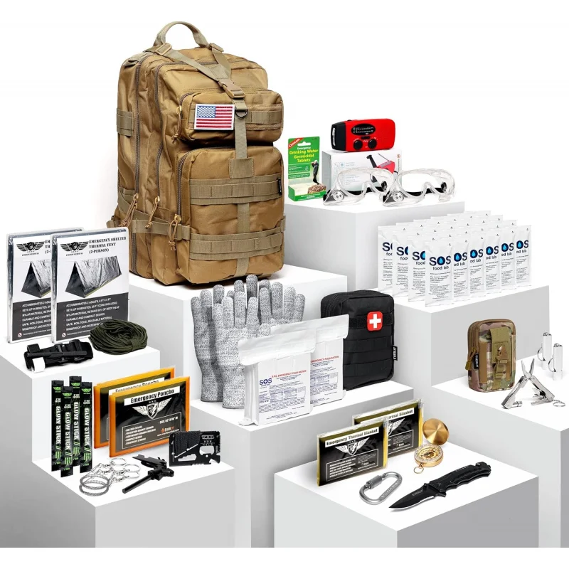 Complete 72 Hours Bug Out Bag Emergency Survival Kit Family. Be Hurricanes, Floods, Tsunami, Other D