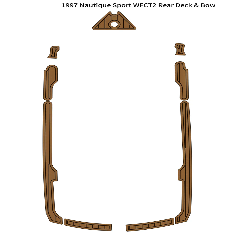 

1997 Nautique Sport WFCT2 Rear Deck Bow Boat EVA Faux Foam Teak Deck Floor Pad