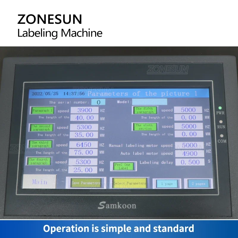 ZONESUN Desktop Labeling Machine Cosmetic Hexagon Jar Round Glass Plastic Bottles Square Tubs ZS-TB805B