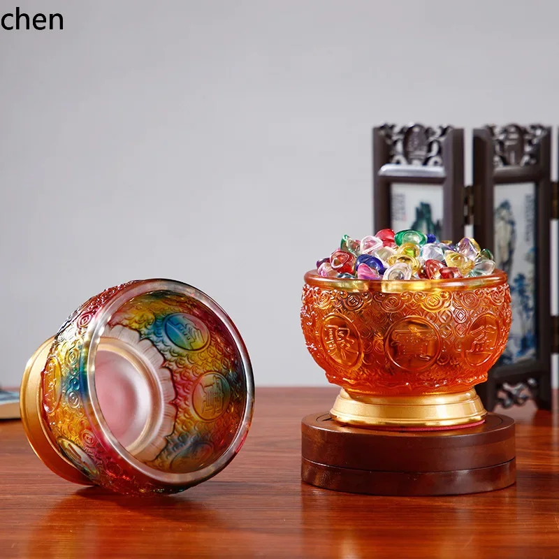 

offering bowl supplies hall supplies glazed treasure bowl water purification and water supply offering bowl in front