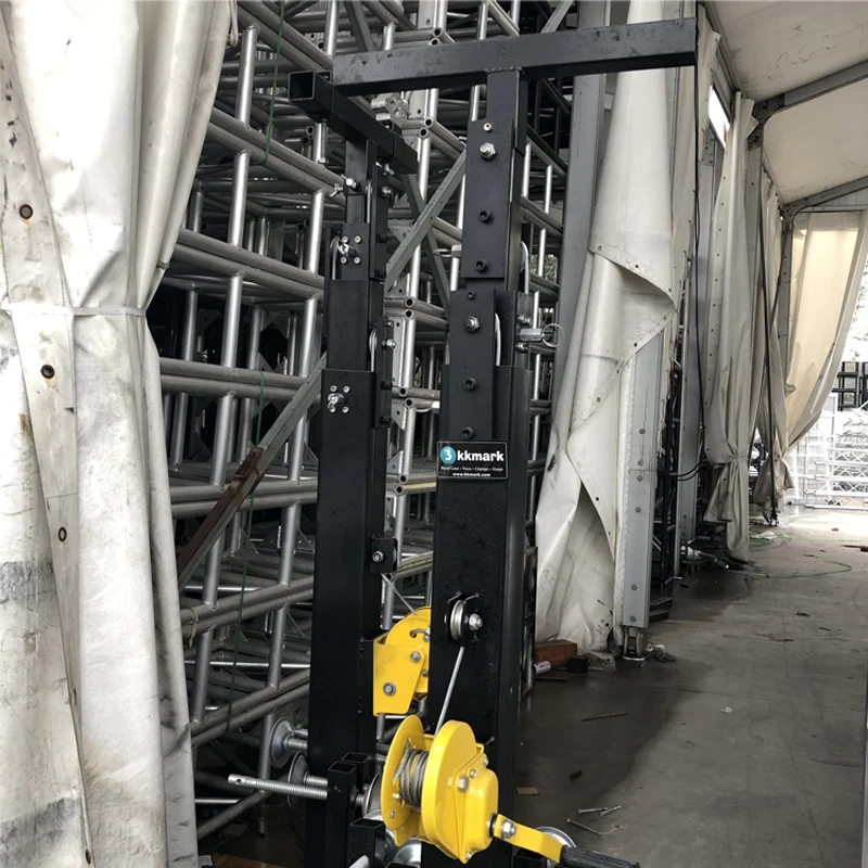 KKMARK Heavy Duty 6m Line Array Truss Tower Lift System Crank Light Stand