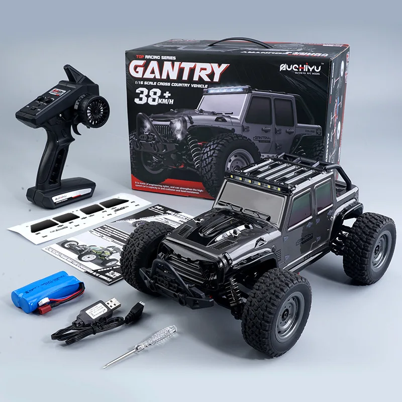 1:16 4WD RC Auto Off-Road Monster Truck 2,4 GHz ferngesteuertes Auto 38 km/h Hochgeschwindigkeits-All-Terrain-Crawler mit LED-Licht für Erwachsene