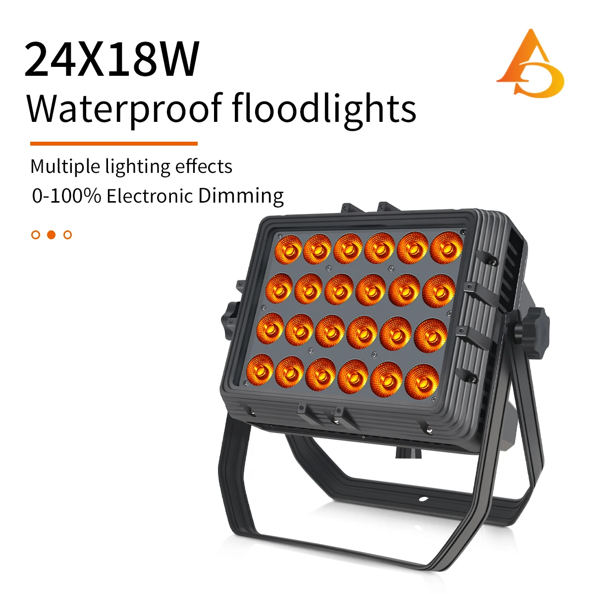 Outdoor Waterproof Stage Light 24x12W RGBW/24x18W RGBWA UV 6 in 1 LED Square Par Light Professional DJ Disco Equipment Lighting