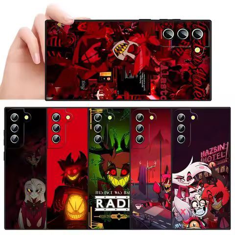 Hazbin Hotels Alastors Phone Case for S23 Samsung S24 Ultra S22 S20 Fe S21 Plus Galaxy A54 A34 A24 A53 M54 Note 20 Back Cover