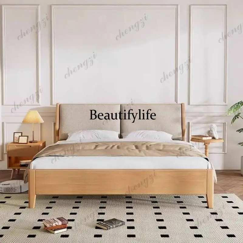 

Normal European Double Bed Elegant Soft Cheap Wooden Japanese Double Bed Luxury Modern Adults Cama Queen Bedrooms Furniture
