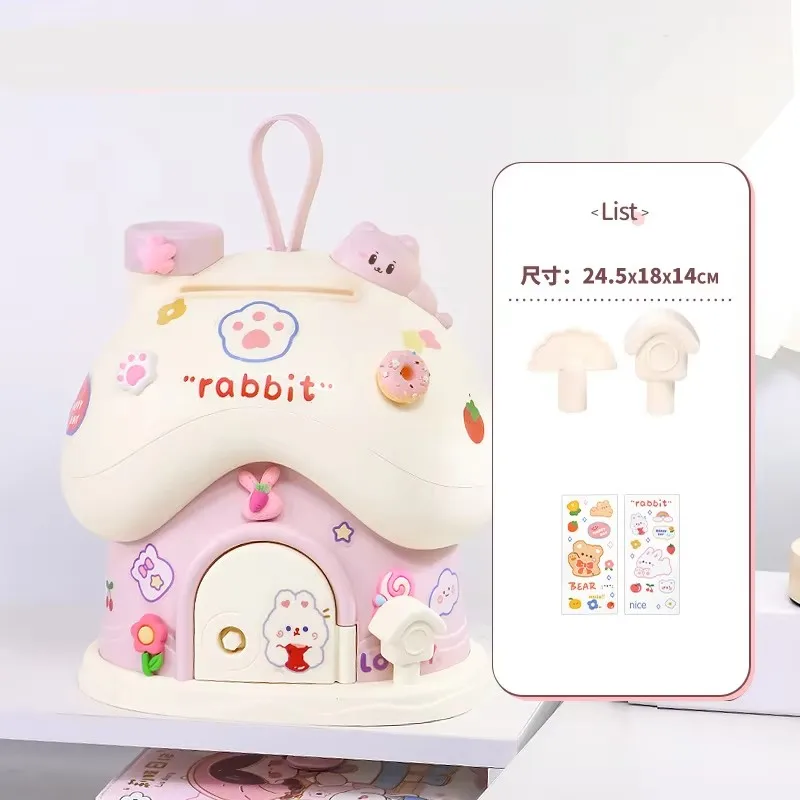 Il nuovo simpatico contenitore per i soldi della casa dei funghi può contenere giocattoli di alta bellezza. La creatività della piccola casa può contenere regali di Natale di grande capacità