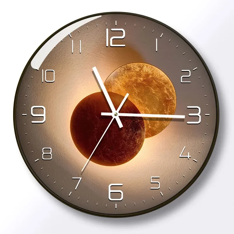 for Modern Simple Wall Clock Living Room Fashion Light and Shadow Art Silent Quartz Clock Personalized Decoration