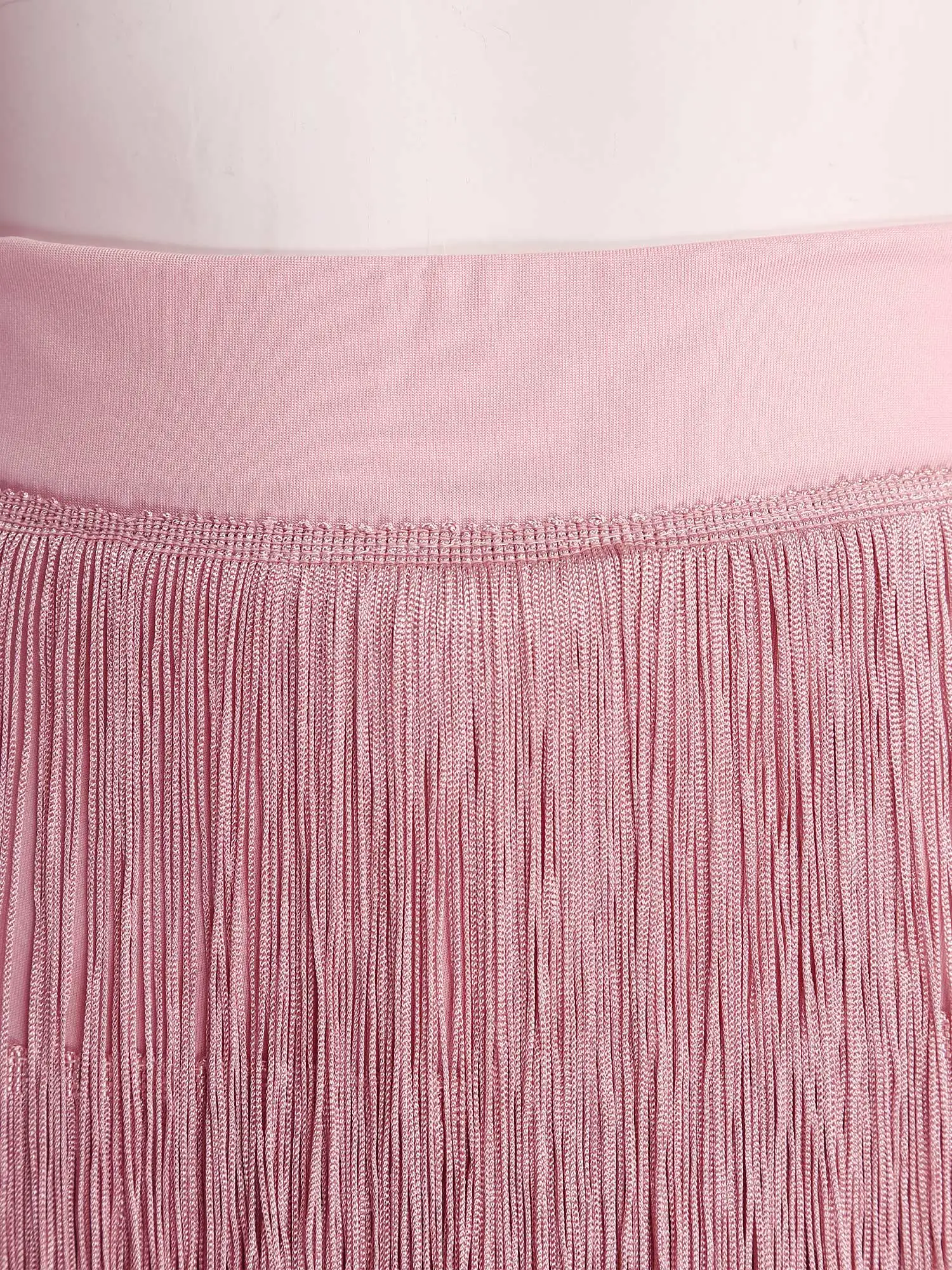 

Женская танцевальная юбка с бахромой для латиноамериканских танцев, эластичная, с асимметричным подолом, для современных бальных танцев, сальсы, самбы