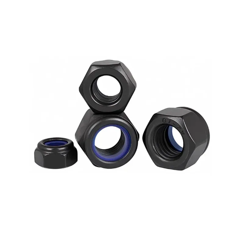 

Anti Slip Self Locking Nut Black 304 Stainless Steel Hex Nylon Anti Loosening M2-M20