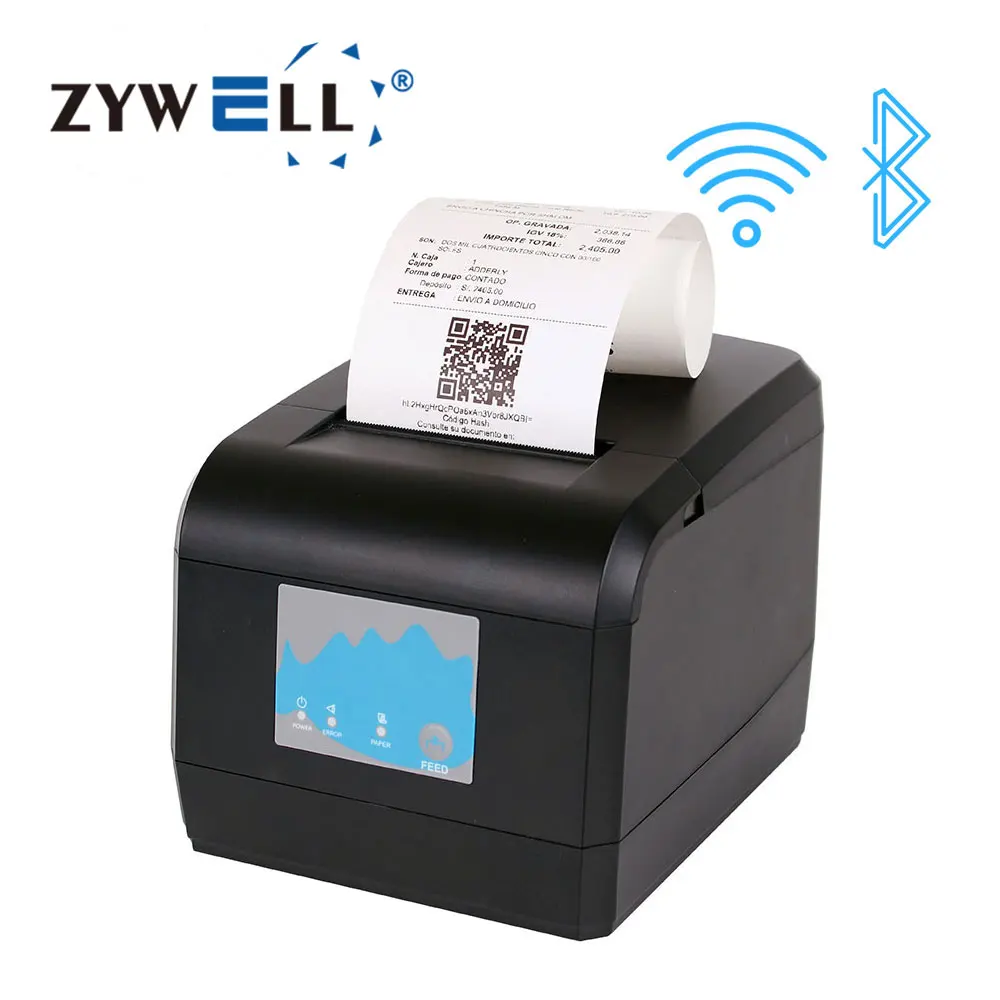 Новый Launched Wi-Fi принтер Zywell ZY908 Imprimante Thermique Дешевый Pos 80 мм термопринтер чеков