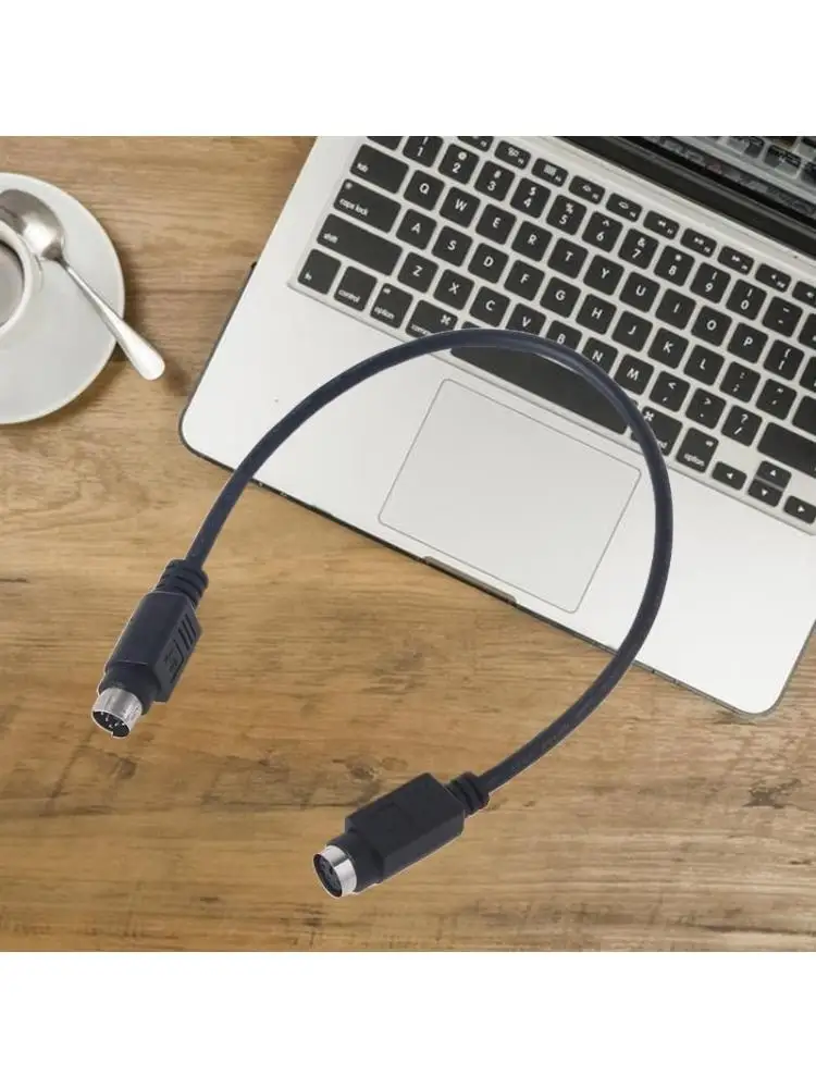  Plastic Suitable for  Round Port Keyboard/Mouse Extension  Cable  Black