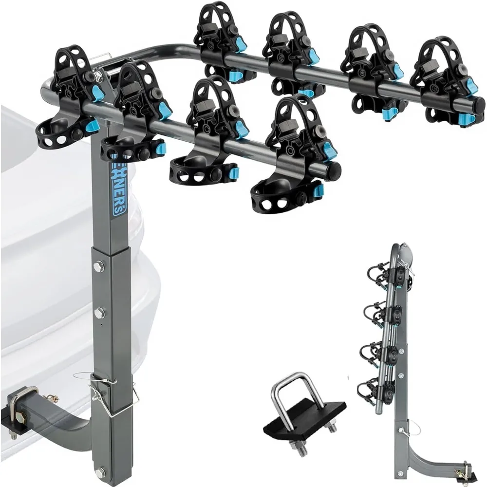 

Upgrade 2.0 Hitch Bike Rack – Heavy-Duty Dual Locking, 240LBS Max Load | Hanging Bike Carrier for Car, SUV, Truck & RV with 2” R