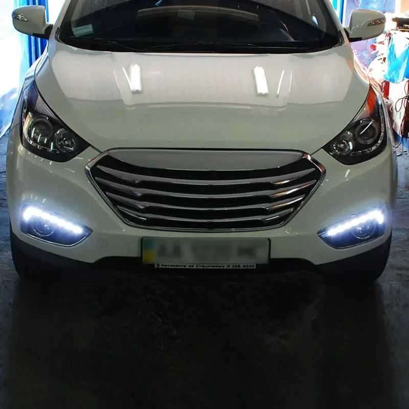 

Car LED 12V Daytime Running Lights For Hyundai IX35 2010 2011 2012 2013 Daytime Running Headlamps Auto Driving Lamp Foglamp