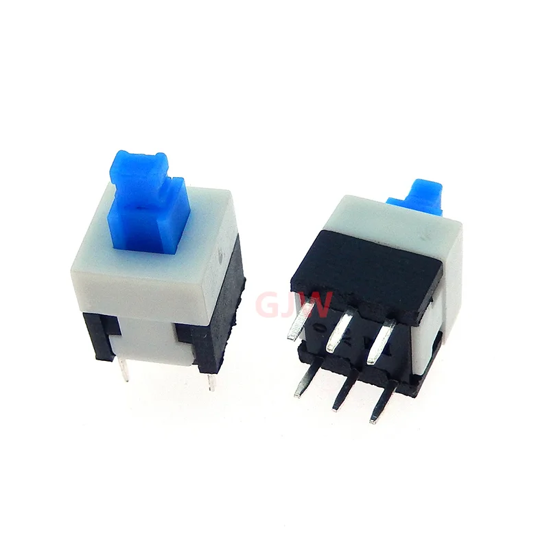 30PCS 8X8MM 6PIN Self lock push button switch Micro TAcT Key Switch Self-locking power SWITCH ON/OFF 8*8 8X8 inching