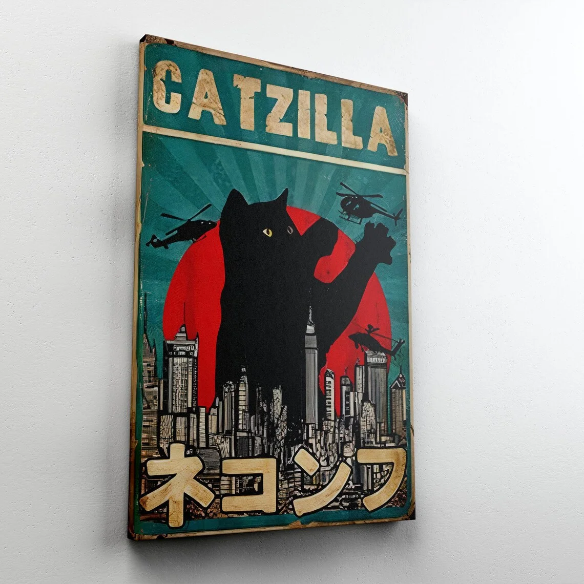 Póster de Catzilla, lienzo dec - Photography Art reseña y precio