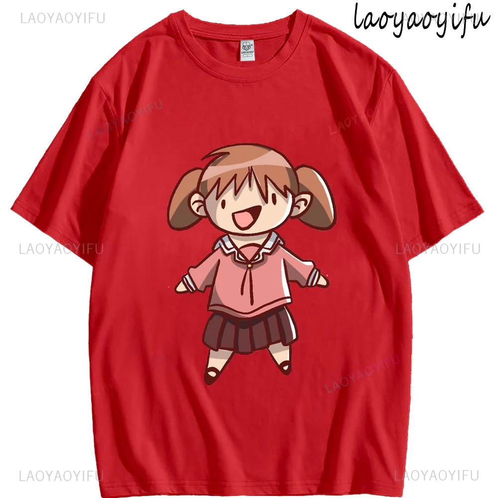 Azumanga Daioh Ayumu Kasuga Gedrukt T-shirt Unisex Cartoon Anime Grafische Kawaii Katoen Korte Mouw Losse Kleding