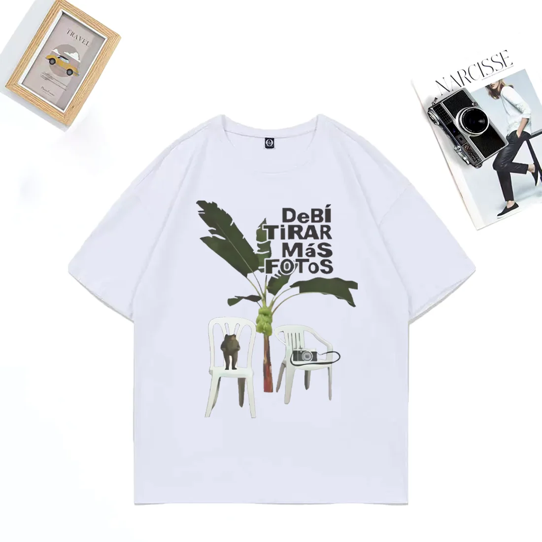 Debi Tirar Mas Fotos Graphics funny T-shirts Men women's DTMF Latin Music t-shirts short sleeve 100% Cotton Loose Street Hip Hop