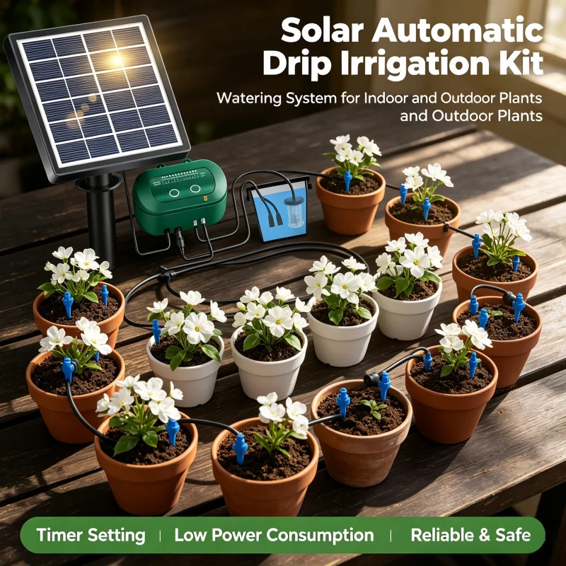 Solar Powered Intelligent Drip - огляд і ціна Outdoor Power And Plant