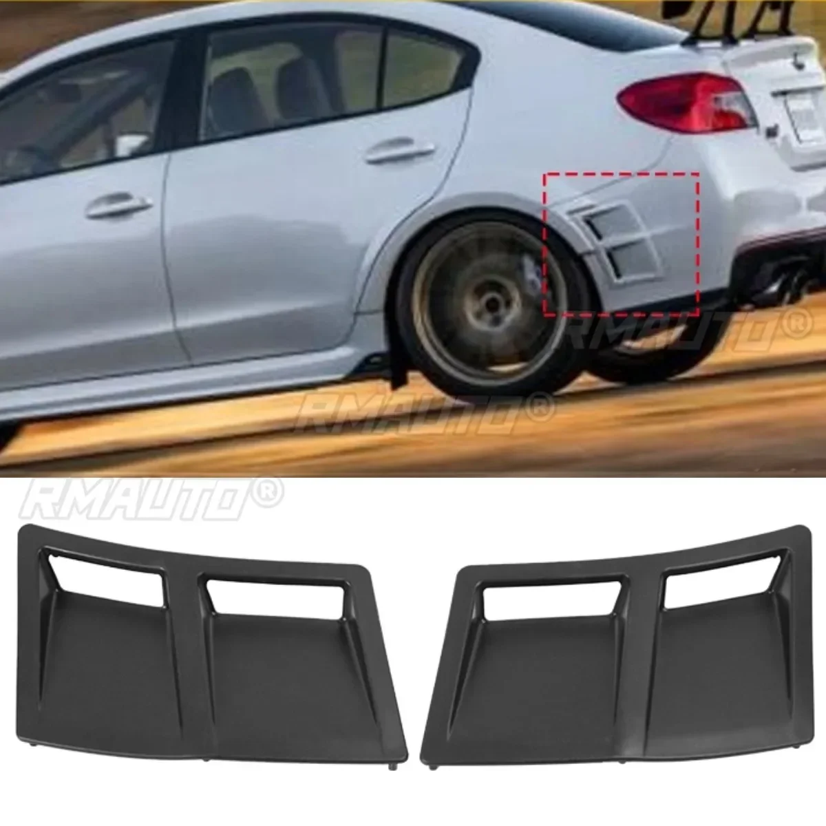 

For Subaru WRX 2015-2021 Body Kit Air Vent Outlet Covers Rear Bumper Side Vent Car Rear Side Air vent Car Accessories