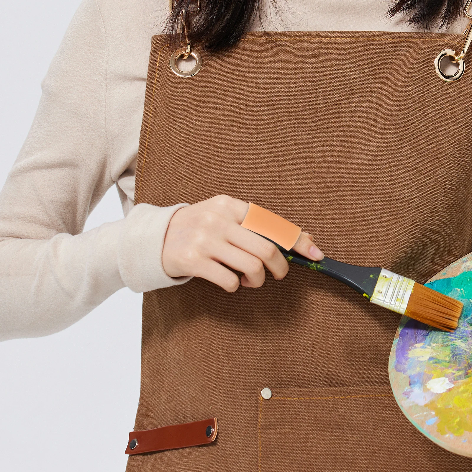 10 قطعة أكمام إصبع مضادة للاحتكاك قابلة لإعادة الاستخدام من السيليكون واقيات أصابع أغطية حماية مشتركة لكتابة اللوحة والبستنة