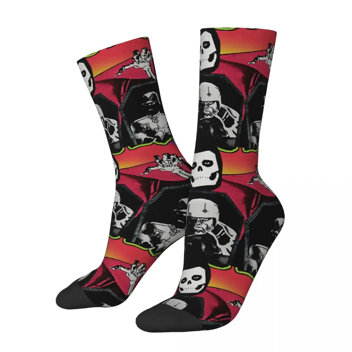 Happy Funny Men's compression Socks BFH Evillive Vintage Harajuku Battlefield First-person Shooter Games Street Casual Crew Sock