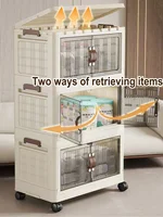 Large Capacity Multifunction Folding Storage Cabinet Dustproof Wardrobe Closet Organizer Easy-to-Install Storage Boxes - Image 4