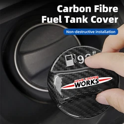 Car Carbon Fibre Fuel Tank Cap Interior Accessories For MINI WORKS Cooper R56 F50 F55 F56 R50 R53 R55 R57 R58 R59 R60 One JCW