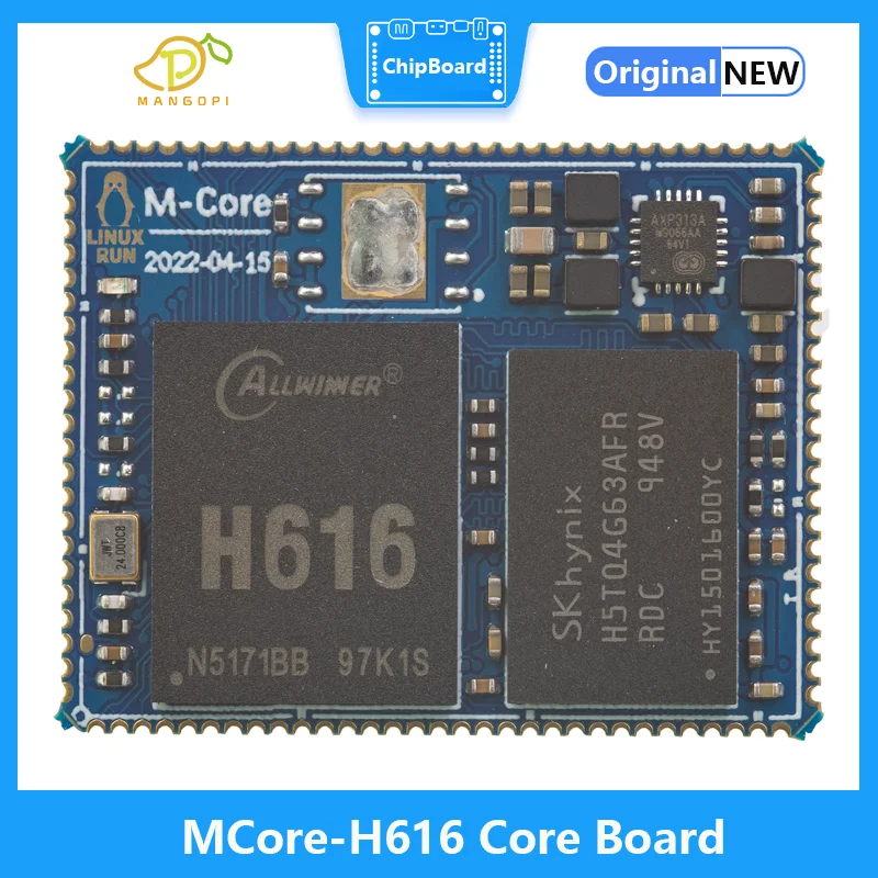 MangoPi MCore-H616/ H313 Core Board Quad-Core A53 penyimpanan Super besar 1GB 512MB