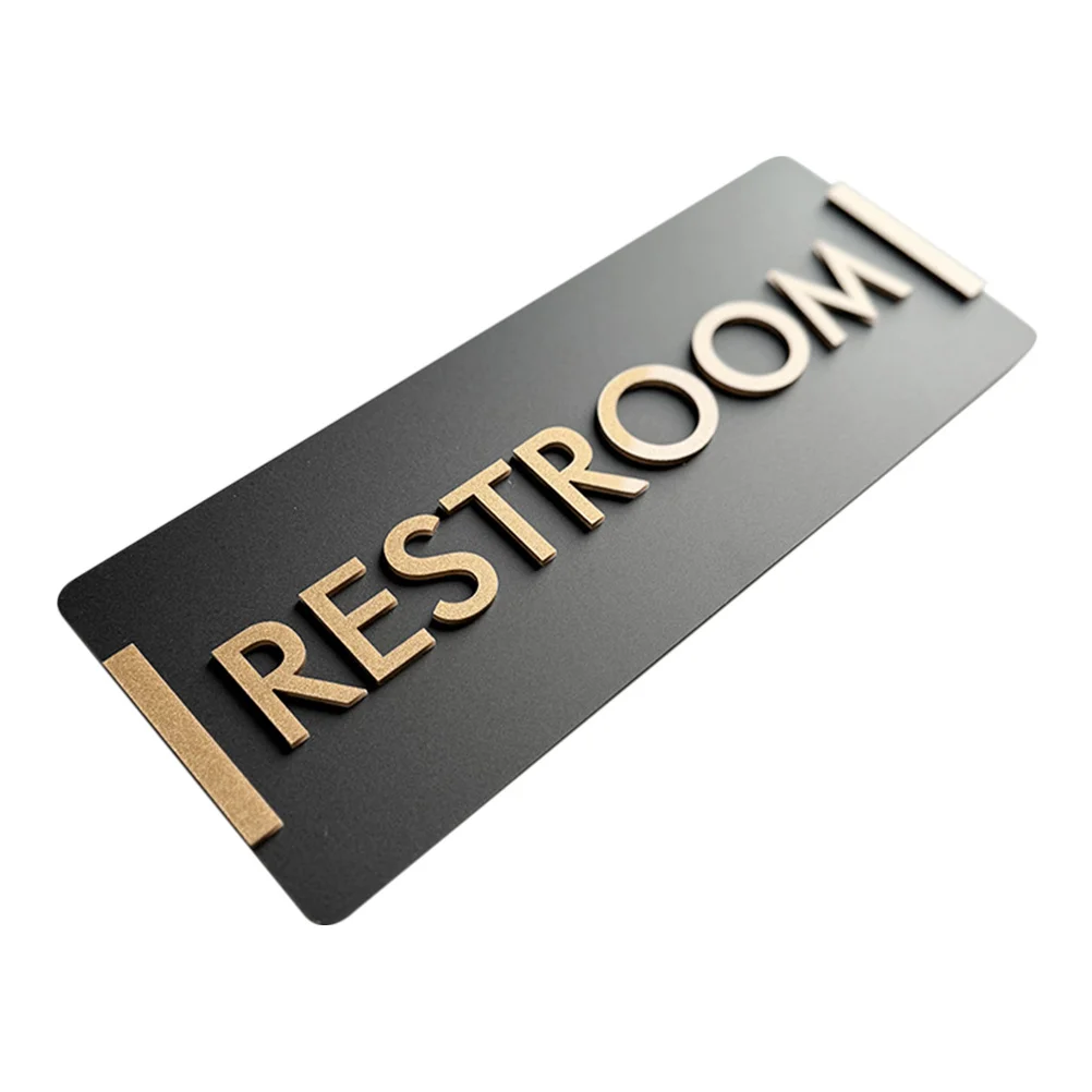 

Acrylic Restroom Door Wall Sign Bathroom Toilet Sign for Office Business Public Spaces Restroom Signs