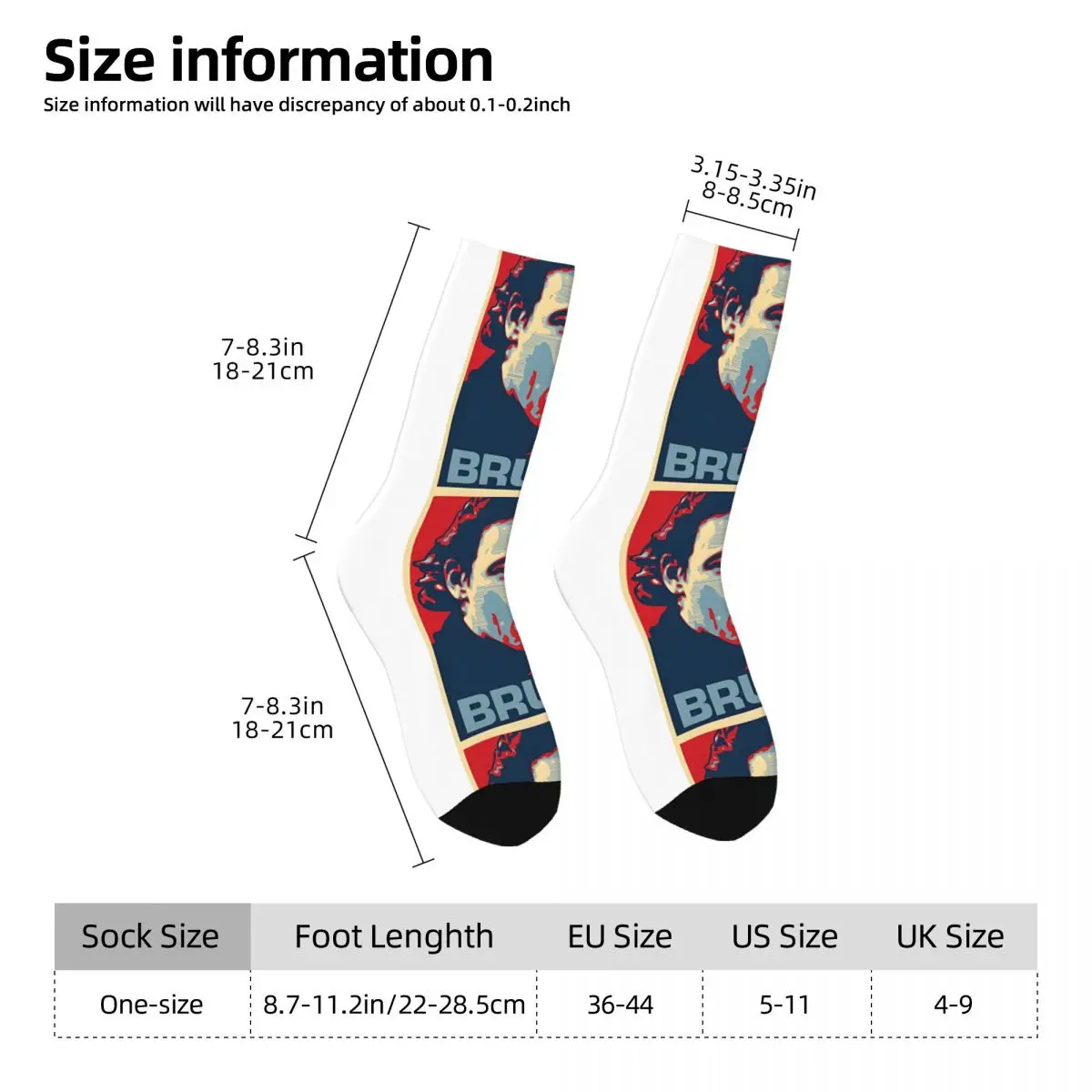 Hip Hop Retro die Männer verrückte Socken Unisex Bruce Springsteen Street Style nahtlos gedruckt lustige Neuheit glücklich Crew Socken Jungen Geschenk