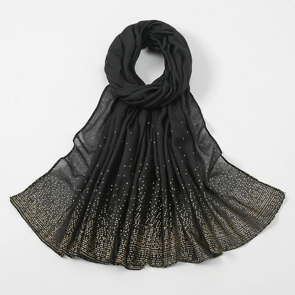 2023 женский модный роскошный брендовый Блестящий шарф, Женский Блестящий хиджаб с люрексом, шали и палантины, женский платок, дизайнерский 180*80 см