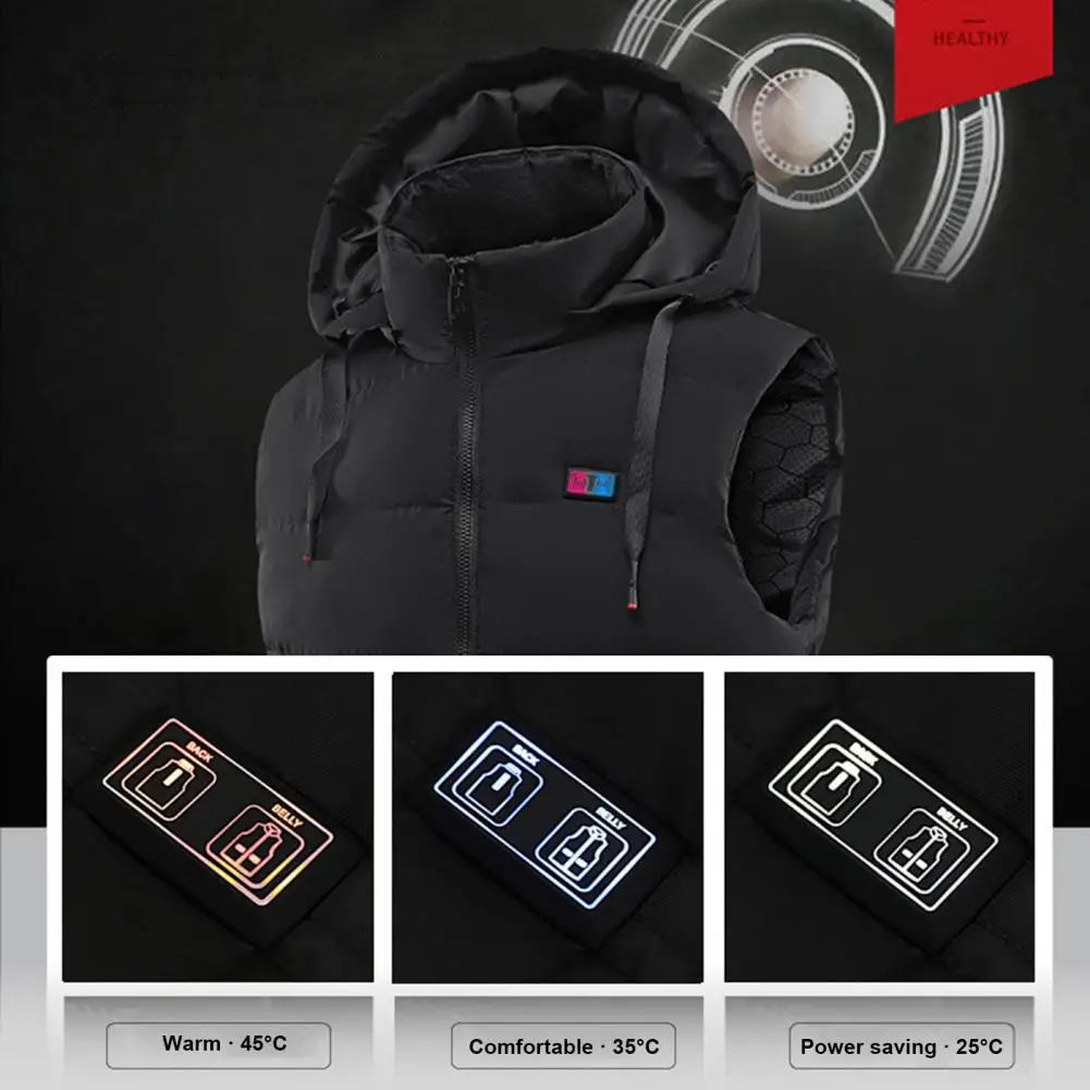 11 Places Heated Vest Men Women Usb Heated Jacket Heating Vest Thermal Clothing Hunting Vest Winter Heating Jacket