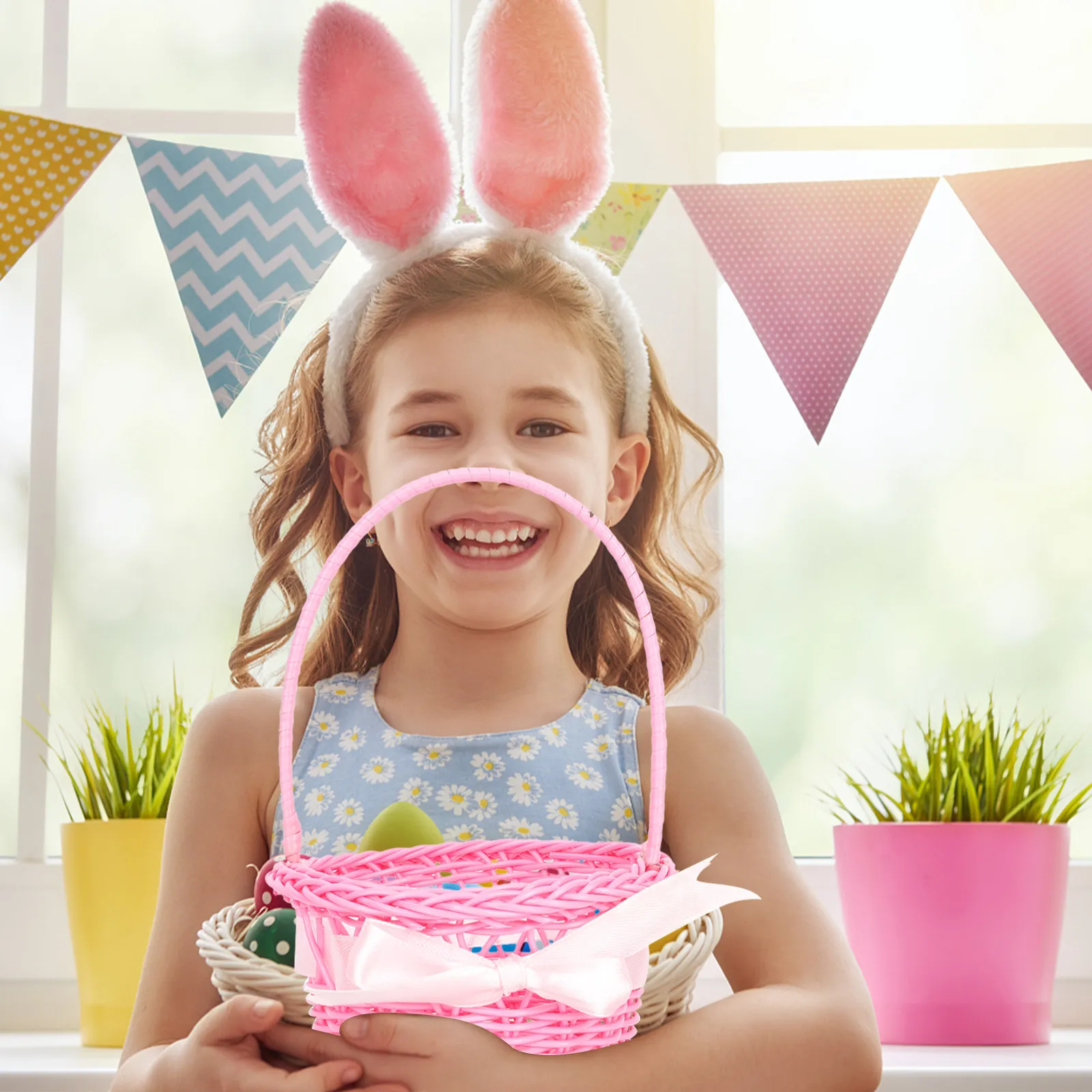 

3 Pcs Festival Prop Woven Basket Decorative Baskets with Handles Exquisite Food Creative