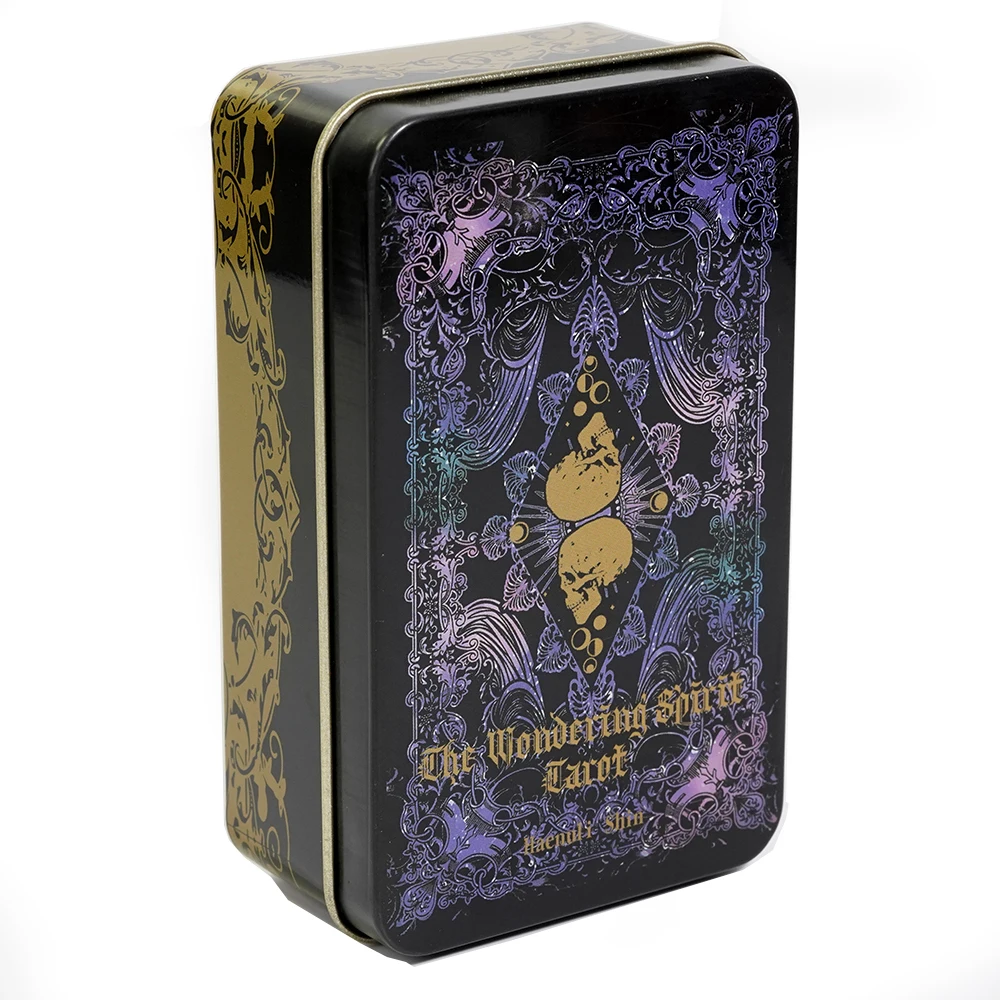 The Wandering Spirit Tarot Storage Box Metal 78 Pcs Tarot Cards In a Tin Box Edition for Beginners Divination Tools Fortune Tell