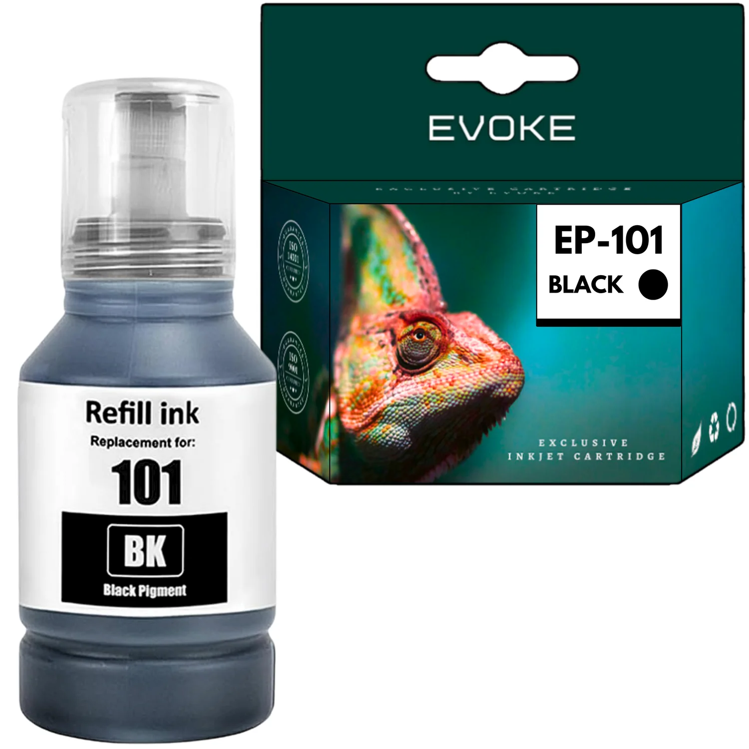 Evoke compatibele inkt voor Epson 101 C13T03V14A Zwart Ecotank L4150 L4160 L4260 L4266 L6160 L6170 L6190 L6196 L6260 L6270 L6290 L14150