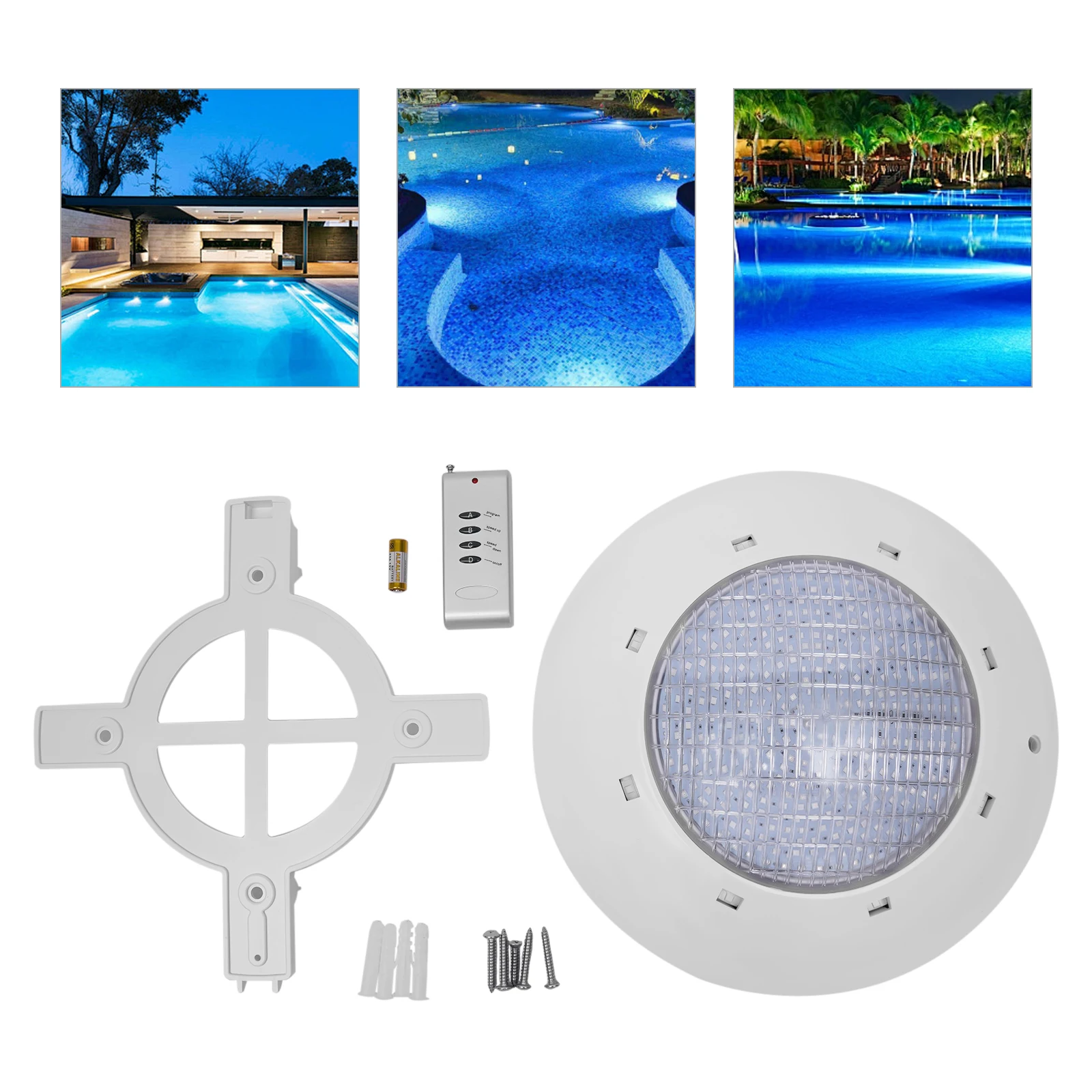 36W RGB Swimming Pool Light 12V LED Wall Mounted Pool Lamp 7 Color Combinations 16 Modes Waterproof Pond CE