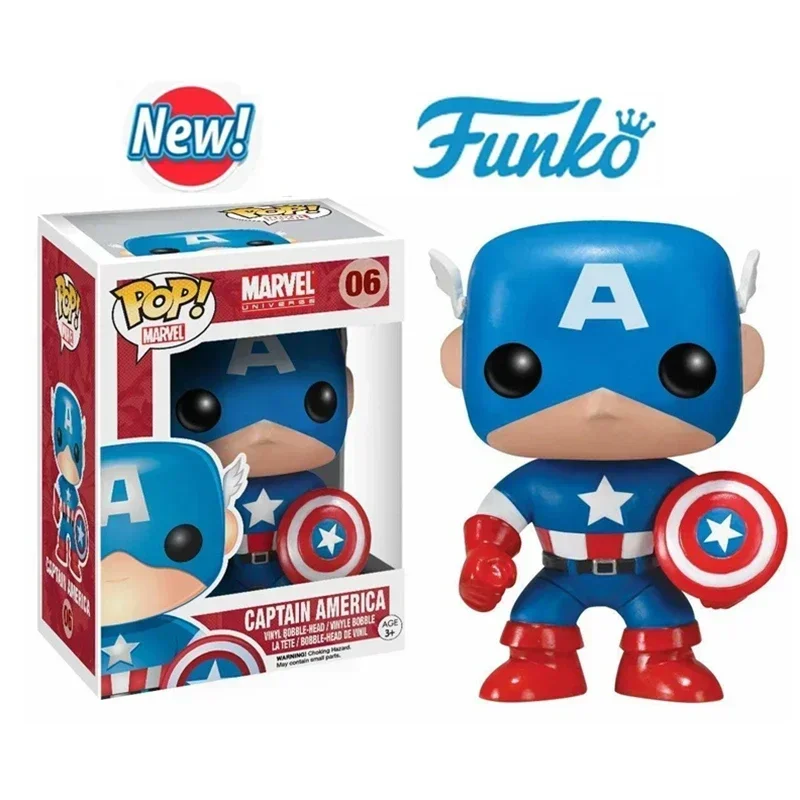 Новое поступление Funko POP виниловая фигурка супергероя Капитан Америка # Коллекционная модель 06, игрушка в подарок