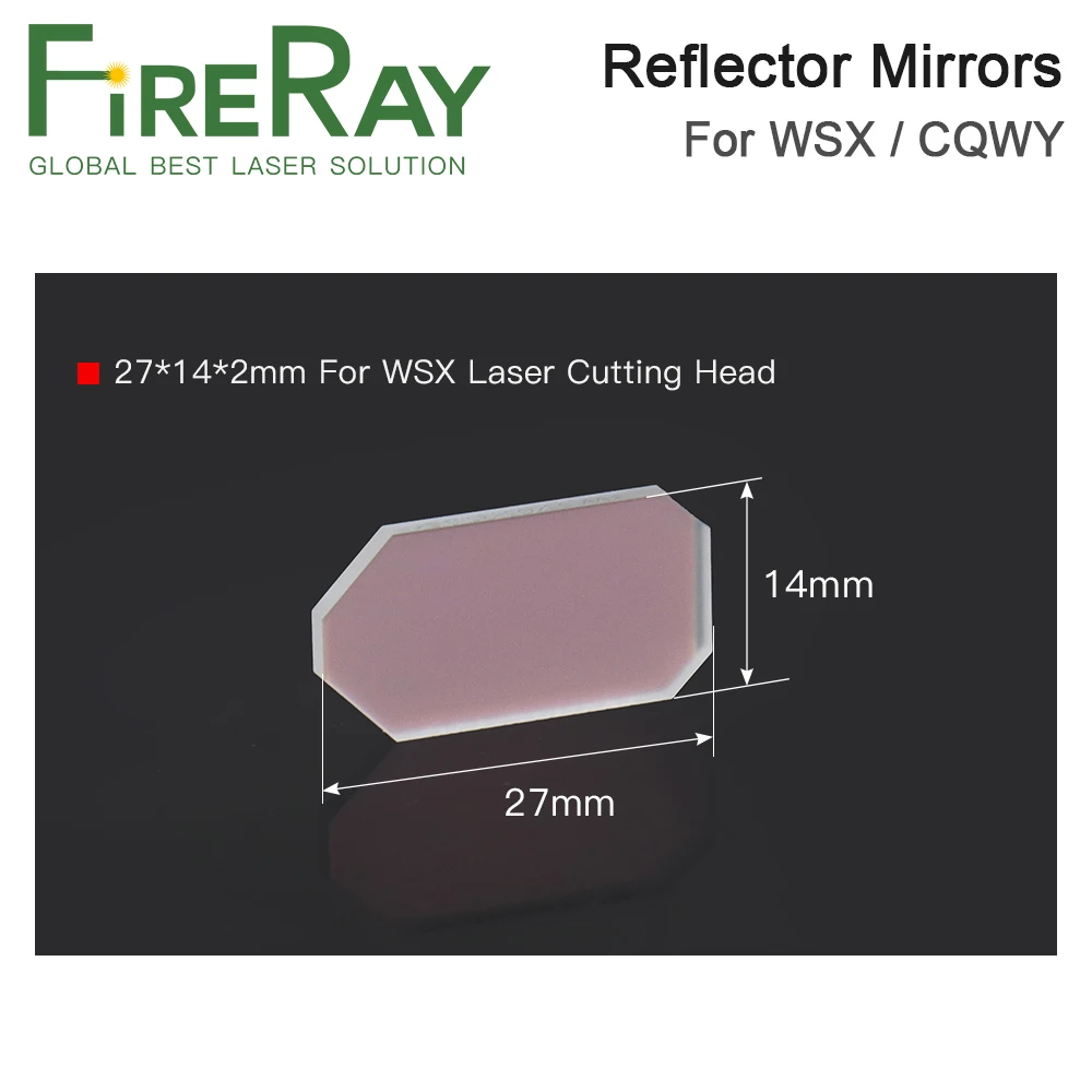 Imagem -05 - Fireray Laser Refletor Espelhos Soldador Cabeça de Corte Colimação Lente Reflexiva com Suporte Cqwy Sup20s t Wsx 30x14x2 mm