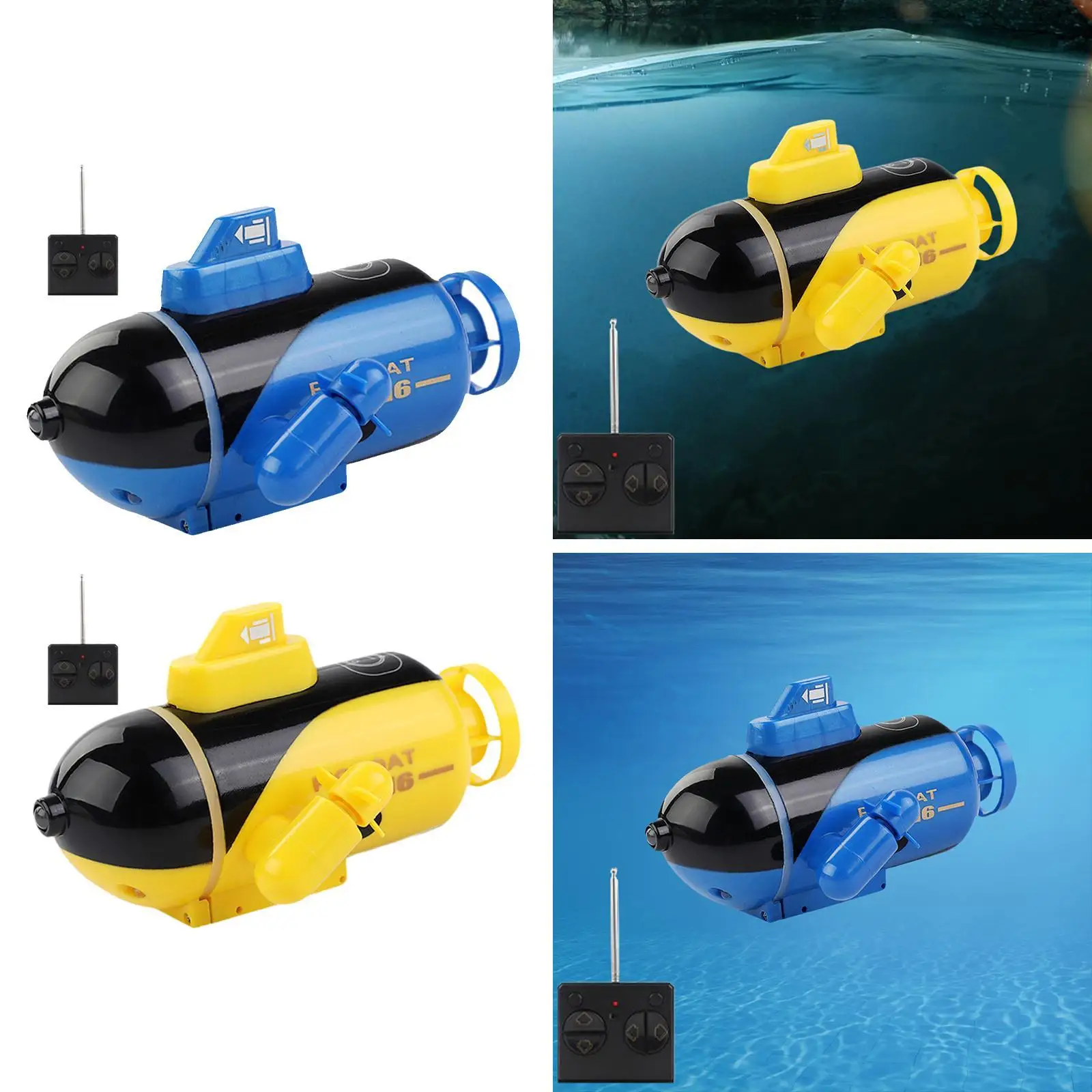 RC Submarine Toy Left Turn Right Turn Diving Toy RC Boat for Adults Kids