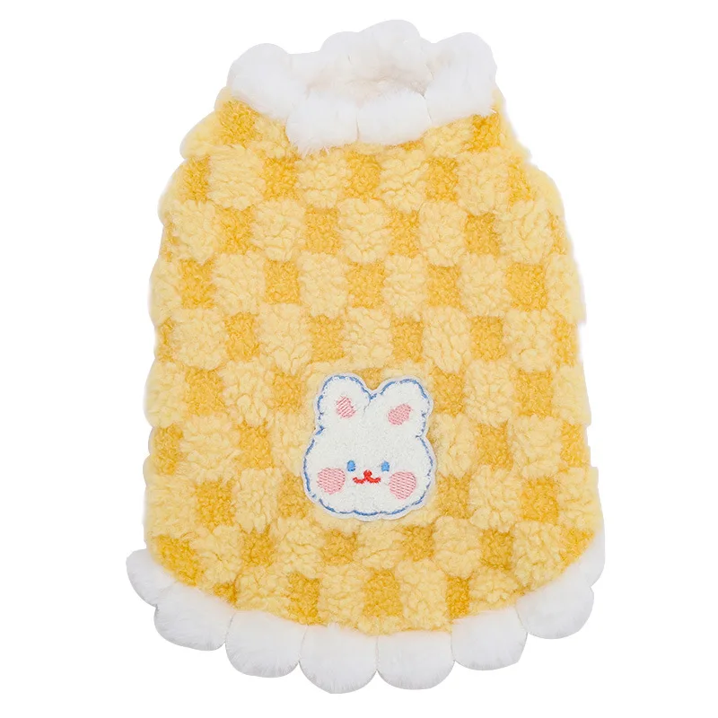 

Autumn Winter Cat Clothes Fleece Vest Cute Plaid Pet Outdoor Jacket Small Dog Kitten Warm Clothing for Fall Winter Outdoor Use