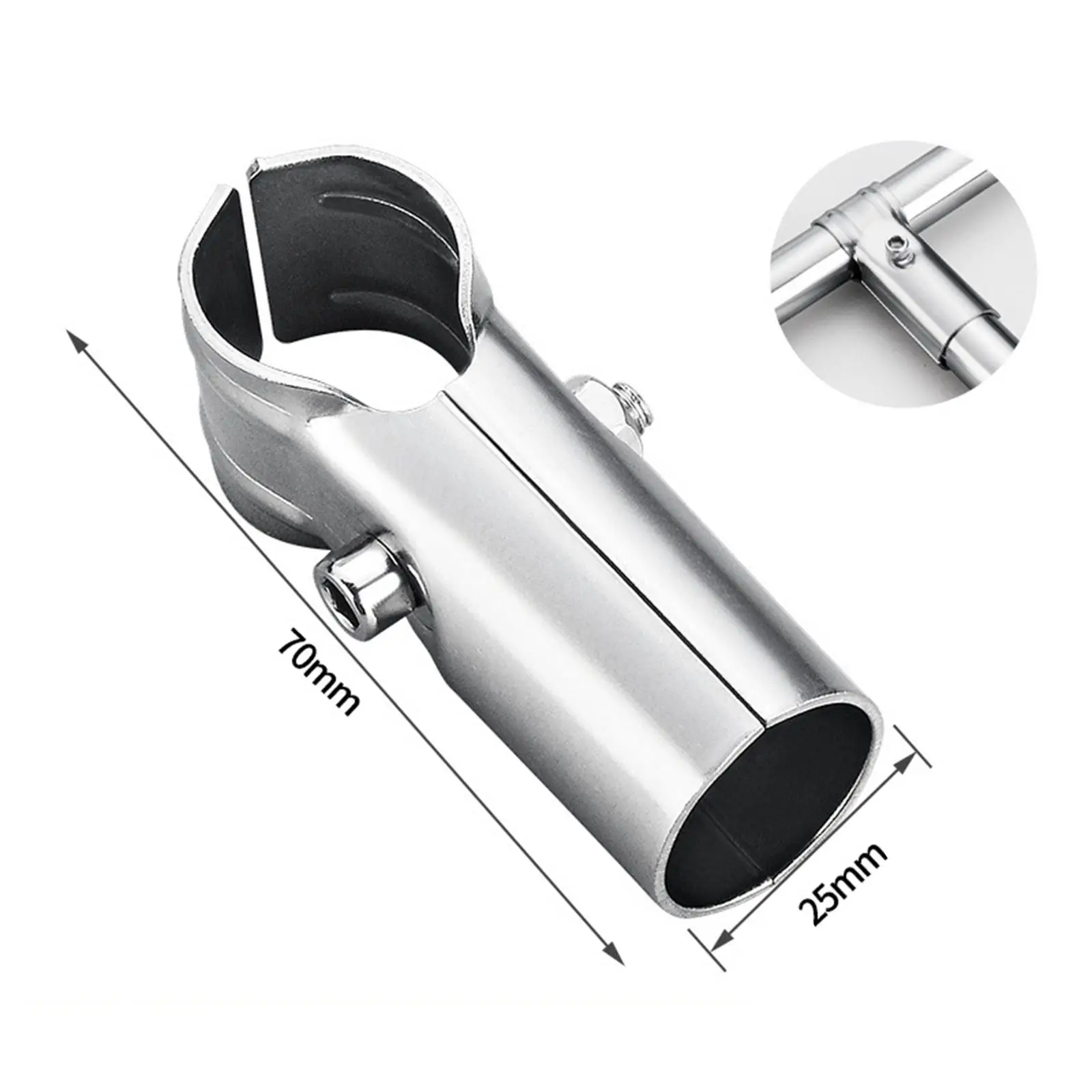 Imagem -06 - Conector de Tubo de Encaixe de Tubulação de Tubo Tubo Redondo Prateleiras de Flores Secagem Racks 25 mm de Diâmetro 10 Pcs Aço Inoxidável