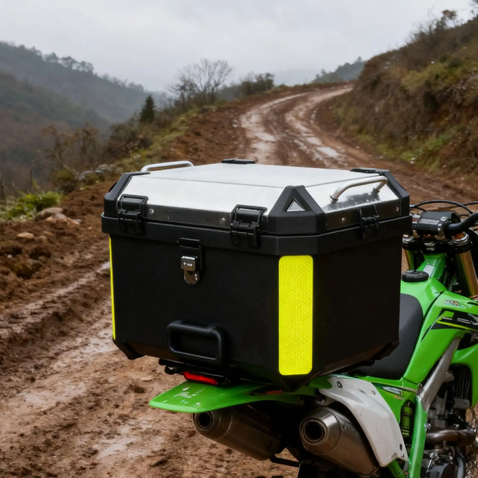 

Motorcycle Top Case Waterproof Generic Easy Installation Rustproof Motorcycle Trunk 45L Tail Box for Riding Accessories