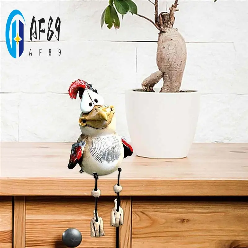 

AF89-3PCS Funny Chicken Fence Decoration Statues Funny, Waterproof Chicken Planter As A Gift For Children And Also Suitable For